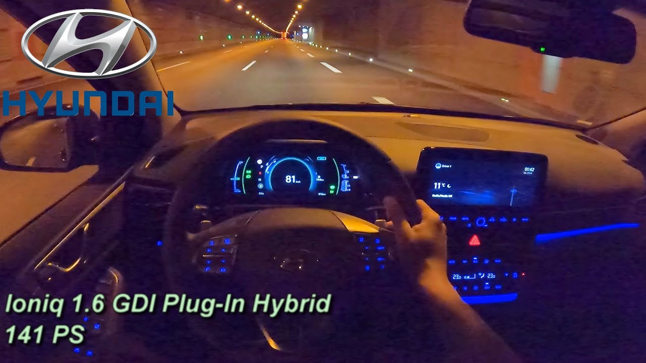 2022 Hyundai Ioniq Plug-In Hybrid 141 PS TOPSPEED NIGHT POV DRIVE MAINZ (60 FPS)