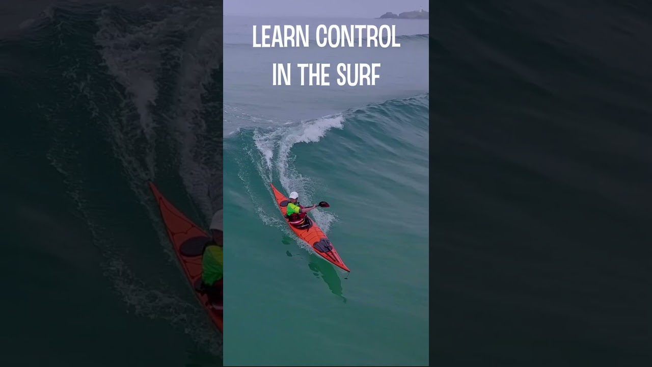 Surfing a sea kayak 