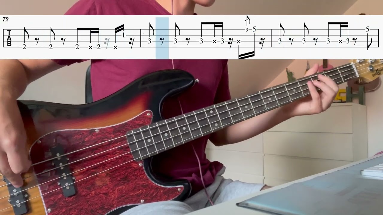 Honeyboy - Purple Disco Machine, Benjamin Ingrosso (Bass Cover) (Play Along Tabs In Video)