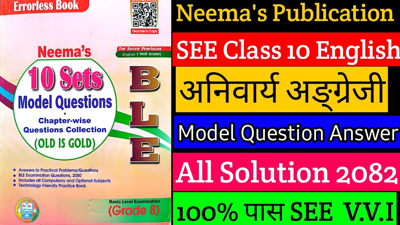 Class10 Compulsory English Model Questions Solution 2082||कक्षा १०अनिवार्य अङ्ग्रेजी Model question 