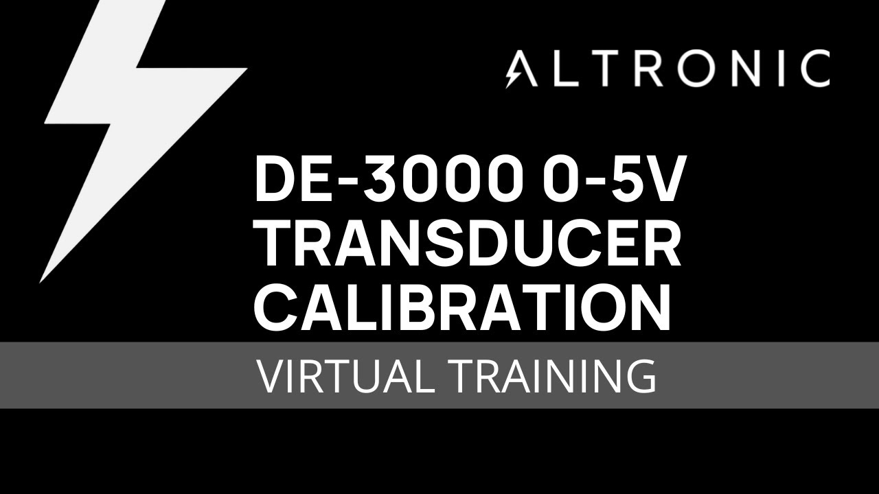 DE-3000 0-5V Transducer Calibration