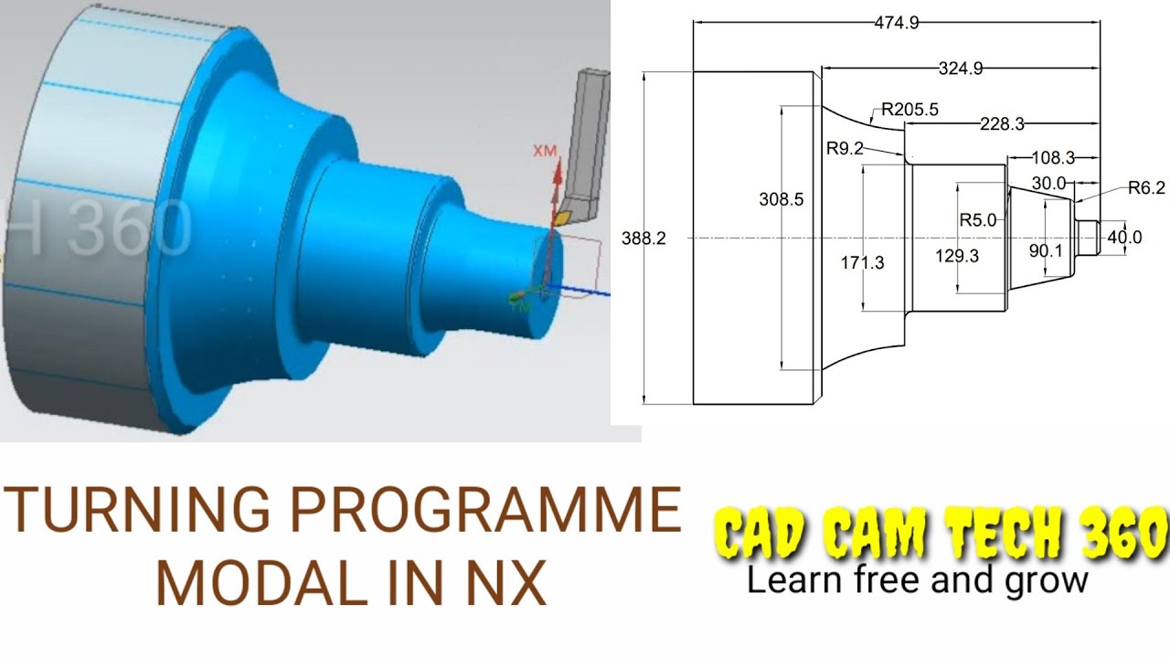 CNC turning operation in NX || siemens turning programme