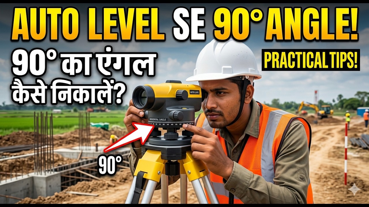 Auto Level se 90 Degree Angle Kaise Nikale? | Civil Surveying Tips