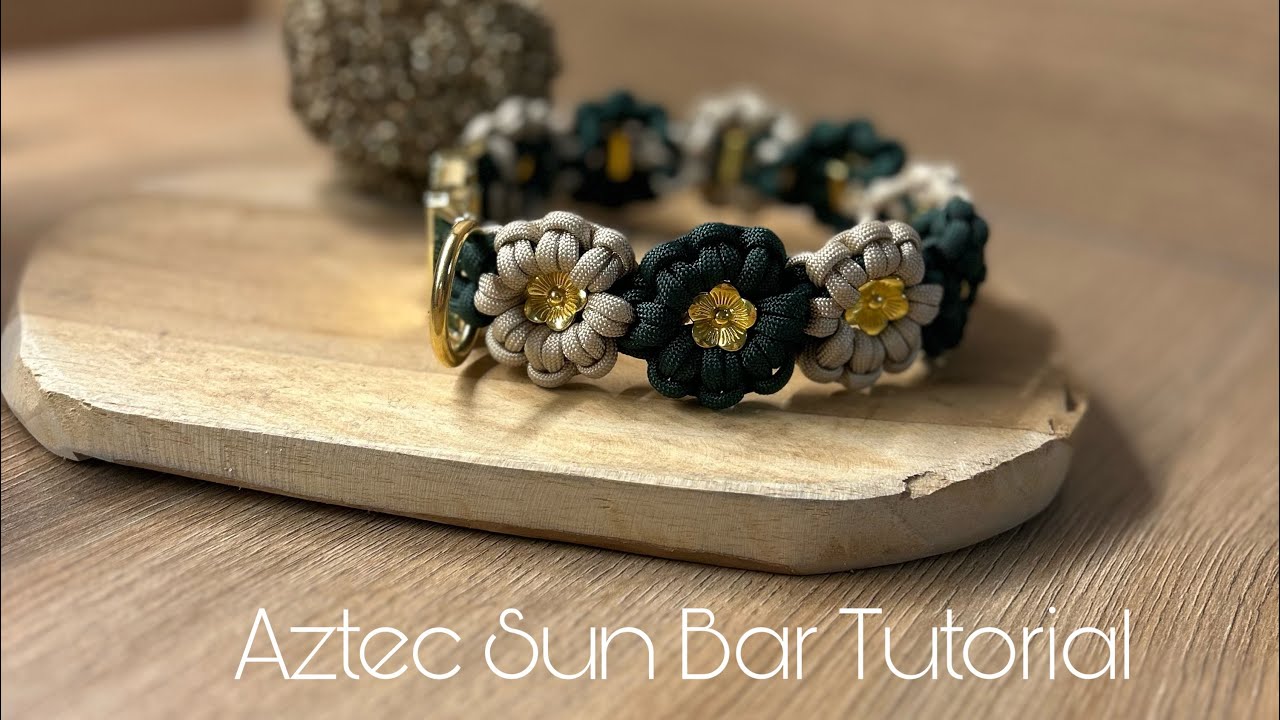 Tutorial: Aztec Sun Bar Paracord Halsband