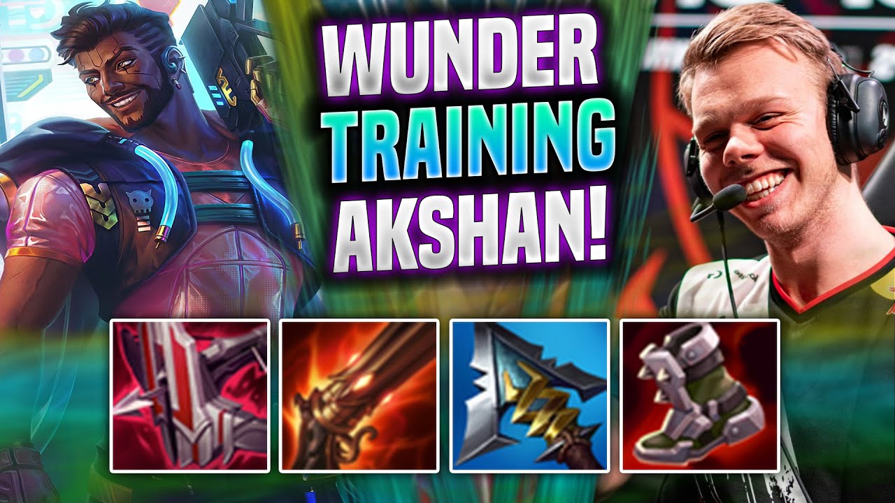 WUNDER TRAINING AKSHAN TOP! - FNC Wunder Plays Akshan TOP vs Trundle! | Preseason 2022