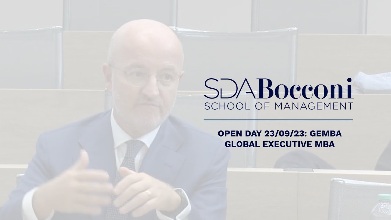 Open Day 23/09/23: GEMBA – Global Executive MBA | SDA Bocconi