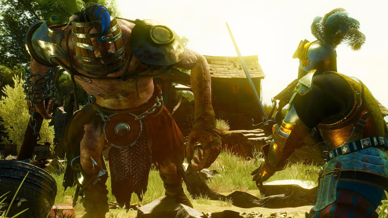 The Witcher 3 Blood and Wine: Golyat Boss Fight (4K 60fps)