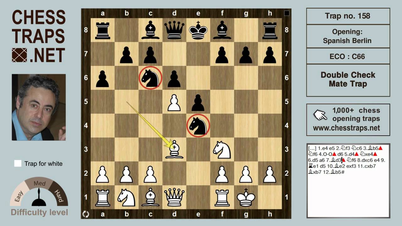 Spanish Berlin - The Double Check Mate Trap (trap no. 158)