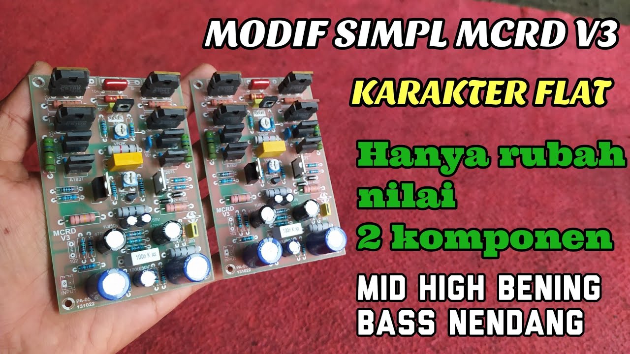 CARA SEDERHANA‼️MODIF MCRD V3 KARAKTER FLAT SUARA BENING.