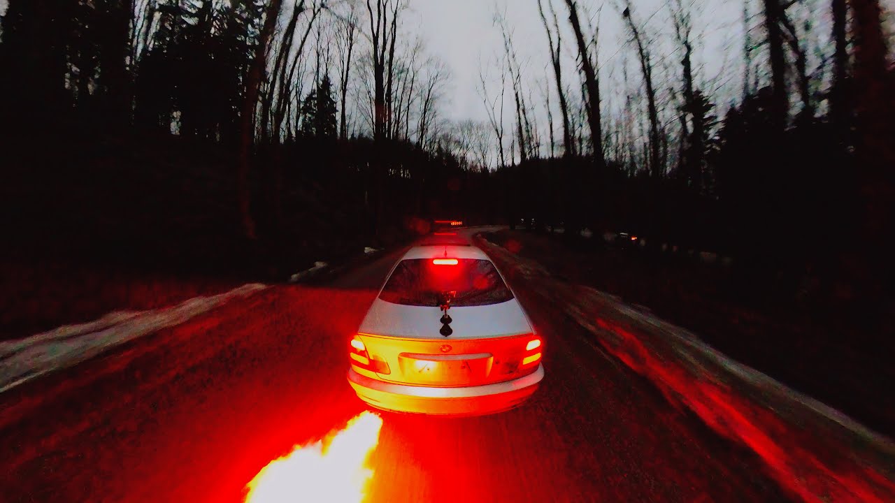 BMW E46 328i night drifting POV 360 Pure Sound