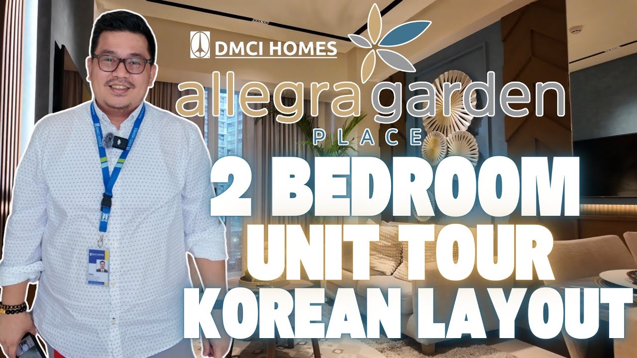 DMCI Homes 2 Bedroom Korean Layout Unit | 60 SQM Model Unit Tour | Allegra Garden Place near BGC