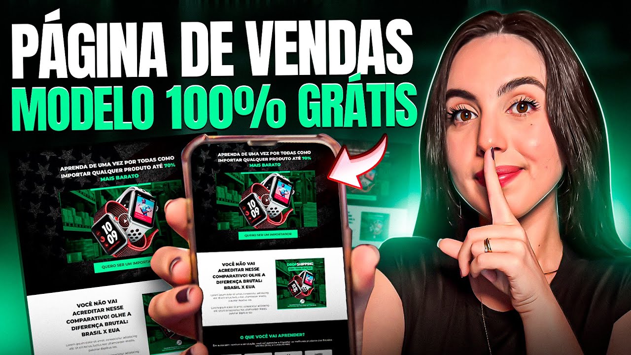 Como Criar PÁGINA DE VENDAS Em Minutos Com Modelo Grátis! Criando Landing Page Do Zero