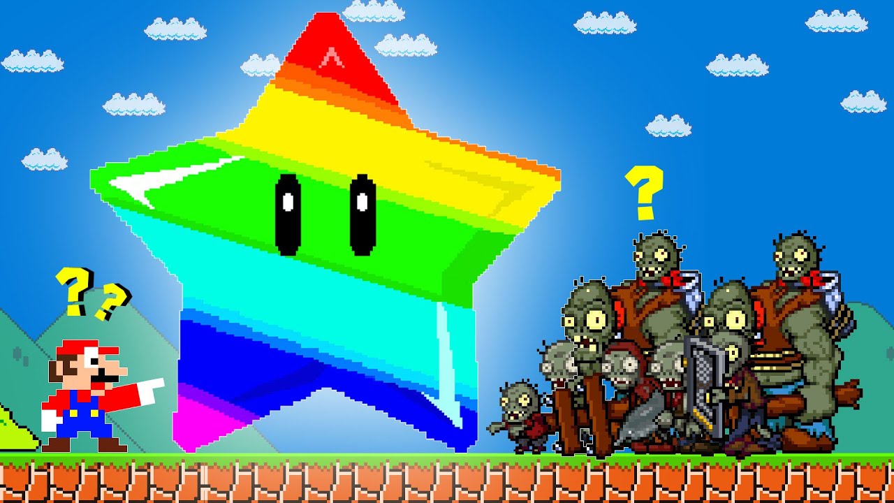Super Mario But It’s Plants vs. Zombies: Mario Vs  Rainbow Sta, Strongest Fusion Plant !