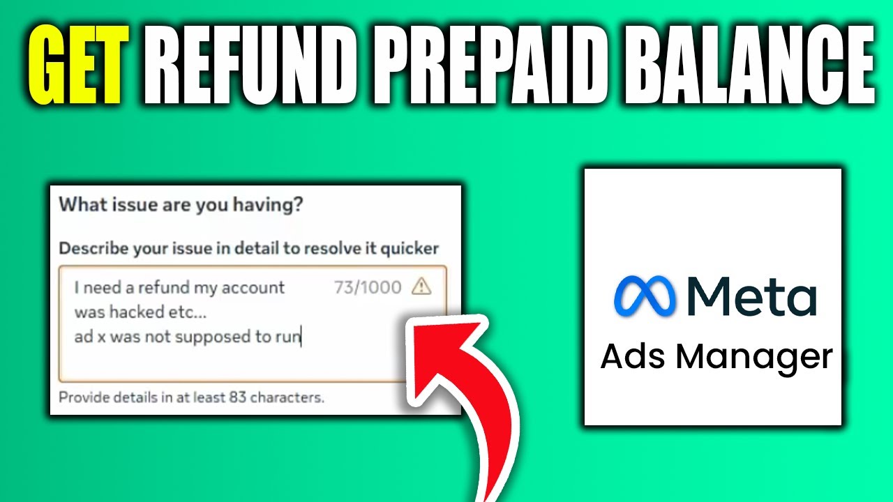 How To Get Refund Facebook Ads Prepaid Balance - New Method