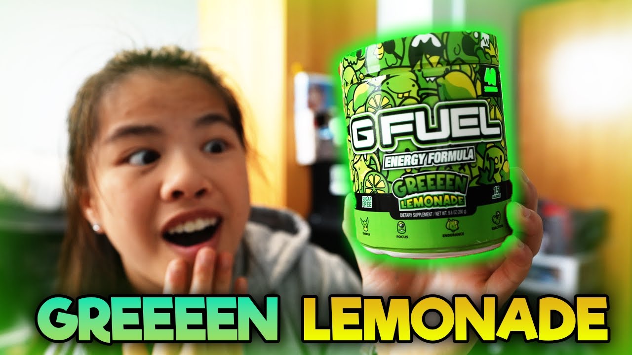 GREEEEN LEMONADE G FUEL! Taste test & Review
