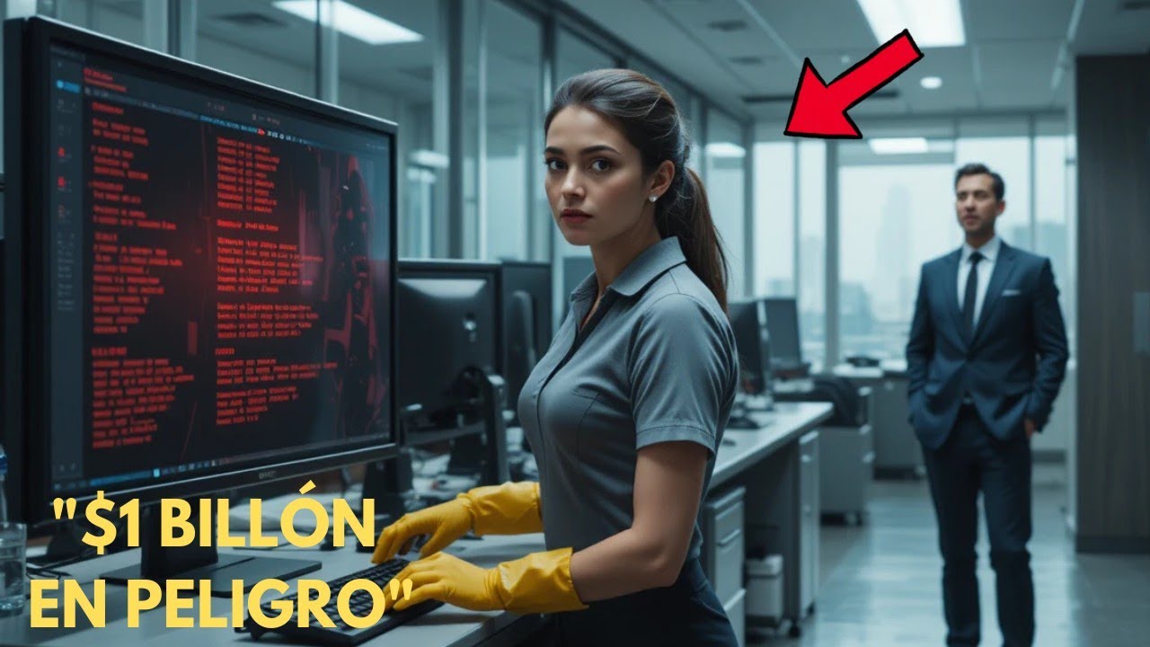 La Limpiadora de Oficina Detuvo un Ciberataque de $1 Billón — ¡El CEO No Podía Creer Su Secreto!