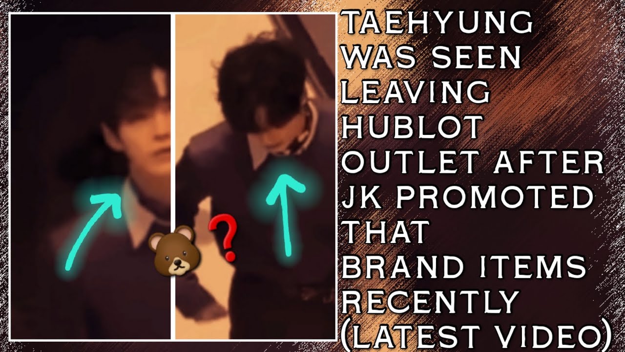О боже!😱💋Тэхёна видели выходящим из аутлета Hublot после того, как Чонгук недавно прорекламировал...
