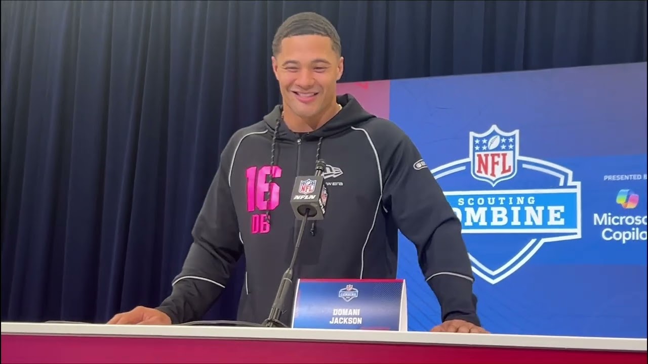 Alabama CB Domani Jackson at the 2026 NFL Scouting Combine
