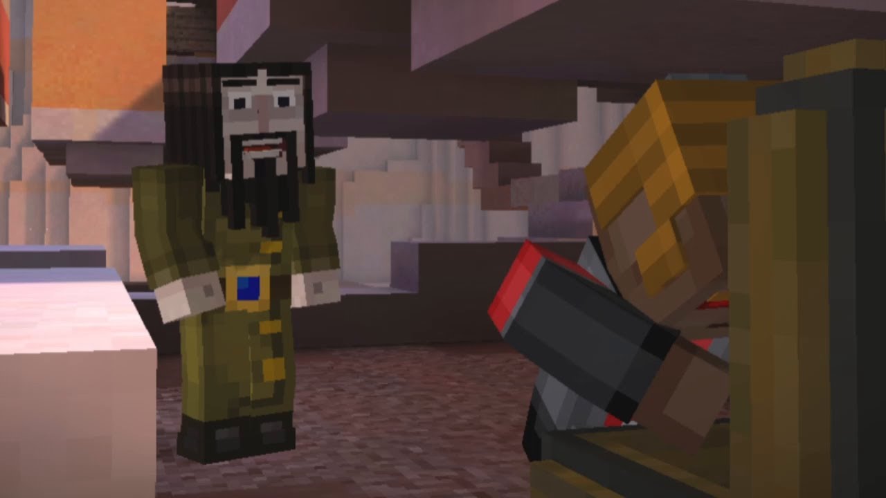 Айвор привлекает внимание NPC — Minecraft: Story Mode Modded