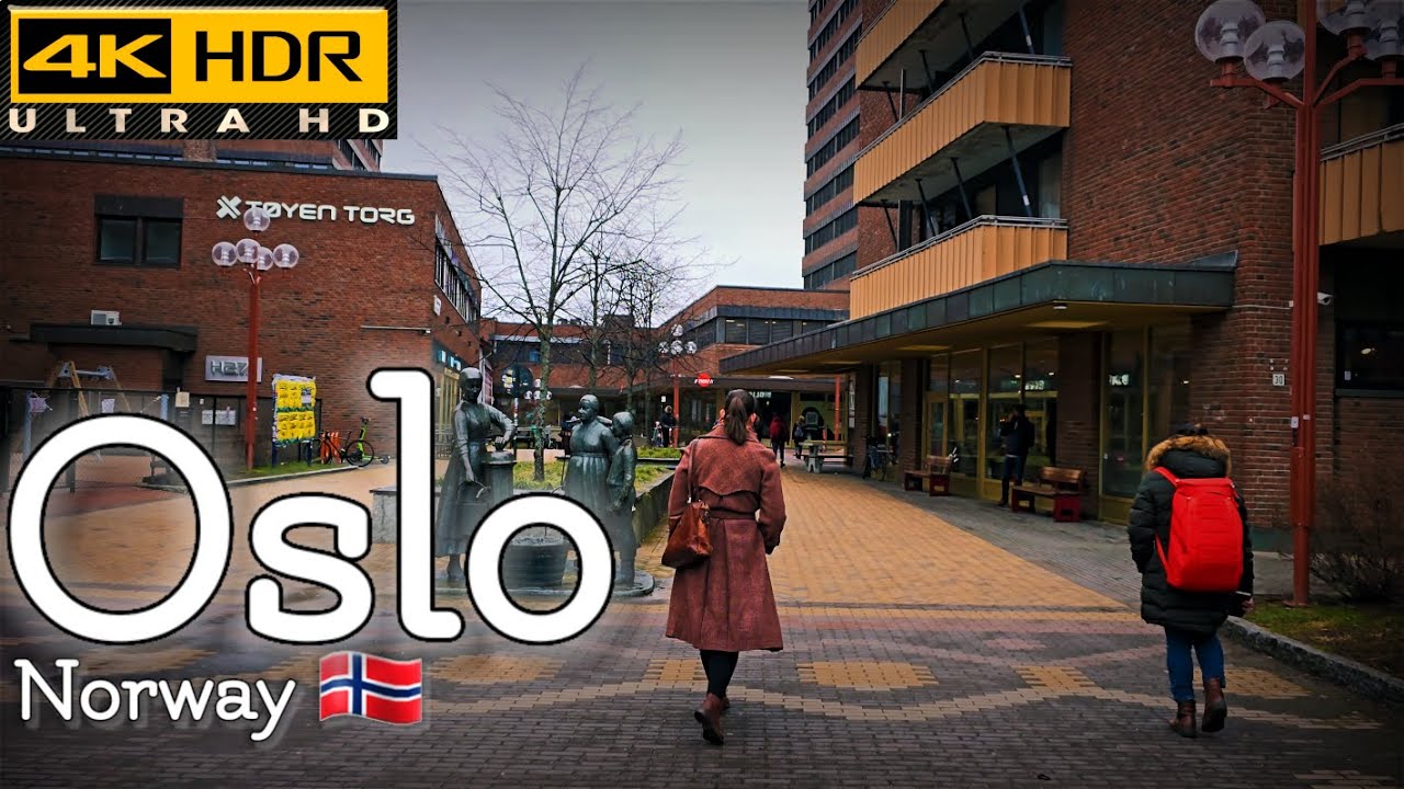 👣Walk with Me in Oslo | Tøyen Torg | 4K HDR | March 2024👣