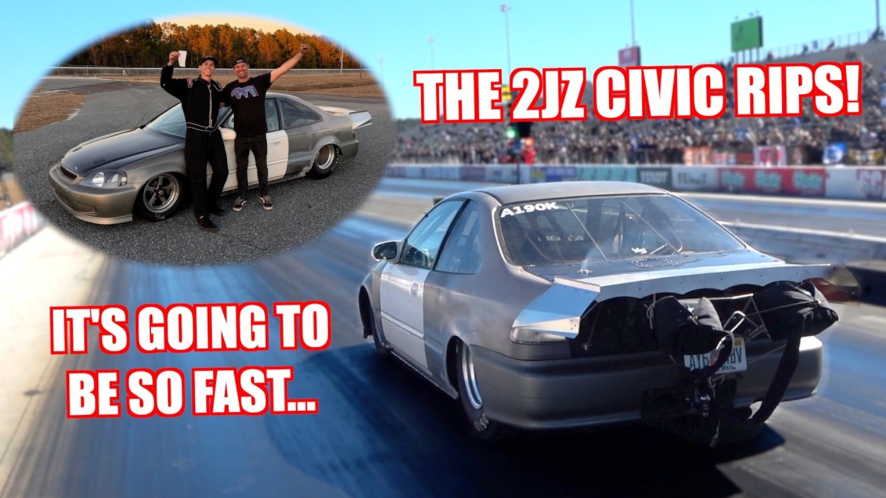We FINISHED Sick Week With Our FASTEST Pass In The 2JZ Civic!