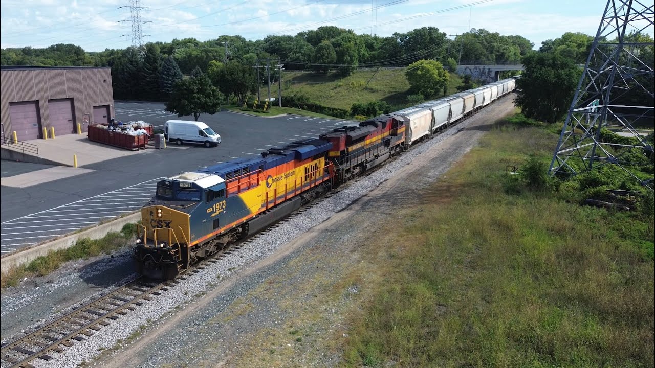 CSX Invades the Twin Cities with special interest leaders. Chases, SD70MAC, CSX #1973, & more