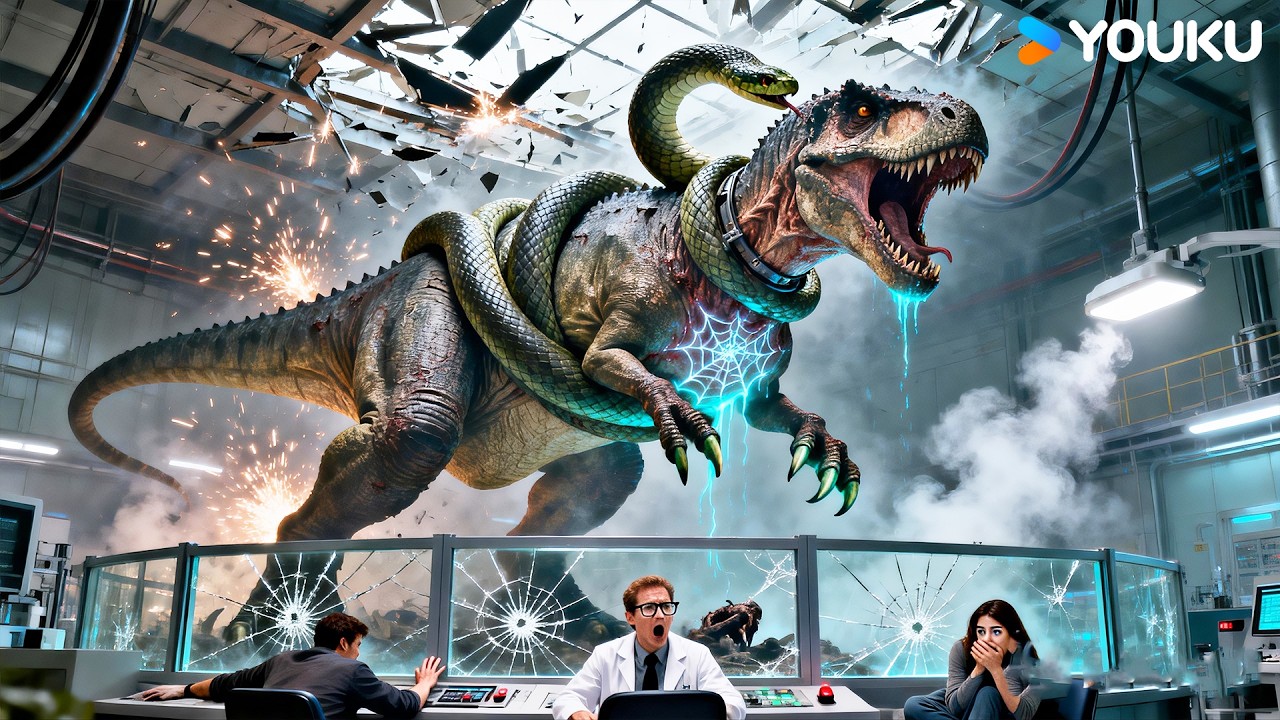 🐍🦖💥Giant snake's saliva triggered T-Rex evolution! | Metamorphosis | YOUKU MONSTER MOVIE