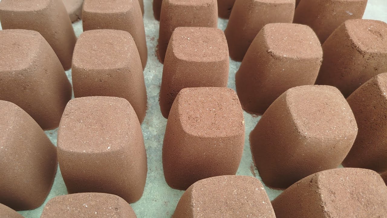 ASMR:Red Pure Sand texture crumbling video #asmr #clay #satisfying 