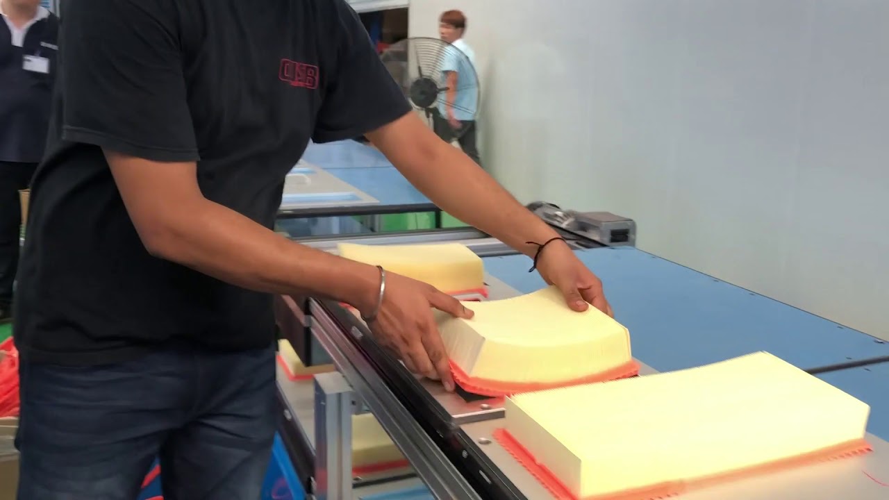 AUTEC  AIR PANEL FILTER Trimming + Printing Line CHINA