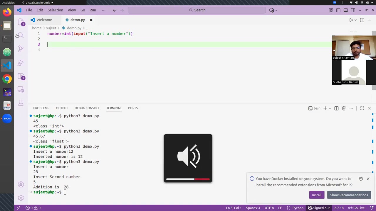 Python Lecture 1: Introduction to Basics, Data Types, and Simple Programs