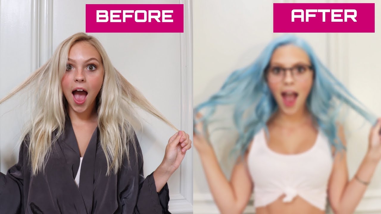 I DYED MY HAIR BLUE... & my boyfriend had no idea