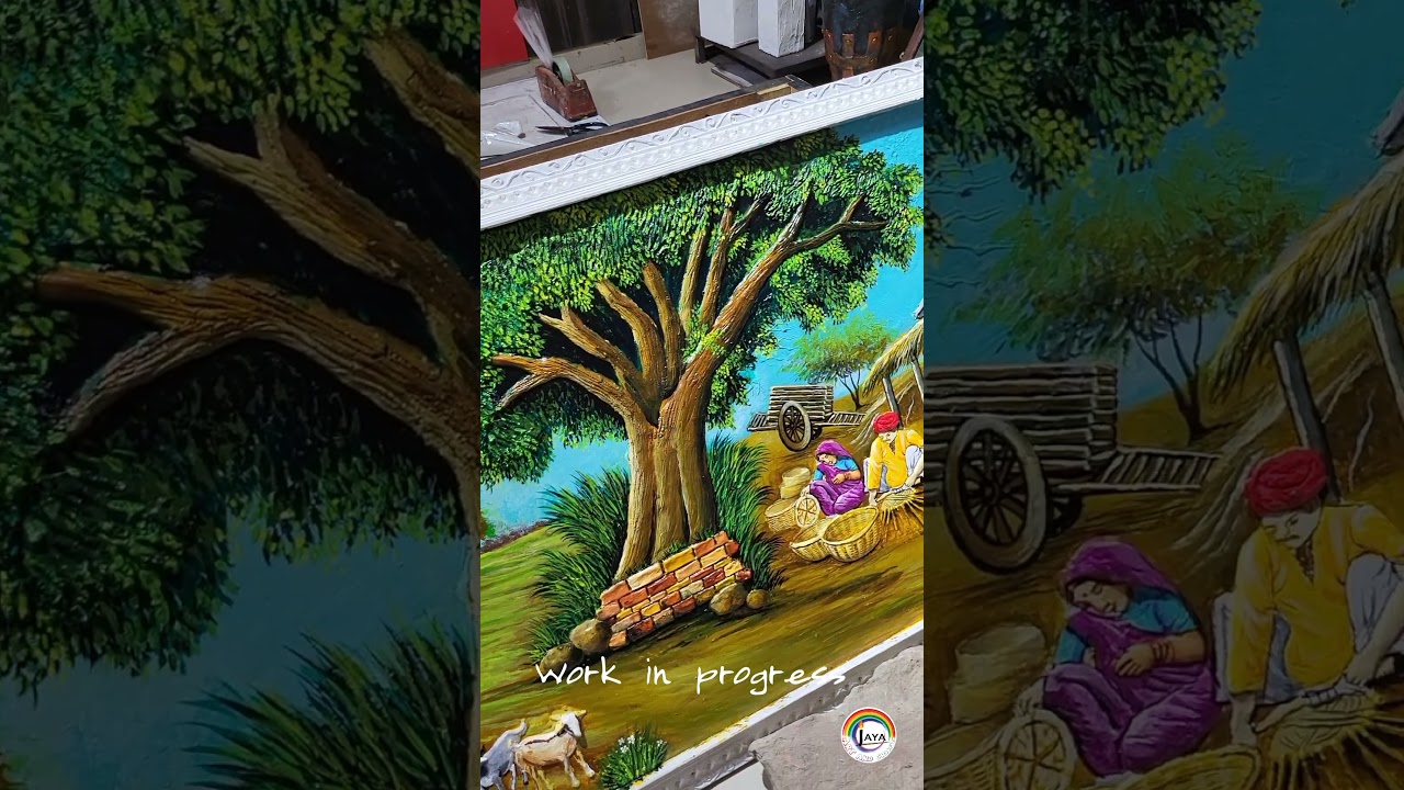 #ceramic painting #colourpainting #reliefwork