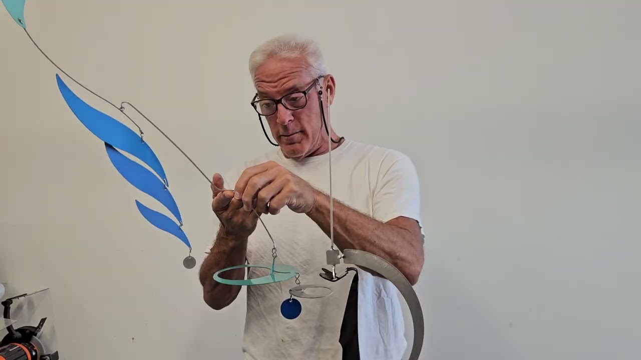 Art Donation for SoFIA by Bud Scheffel, Kinetic Sculptor where Bud showed us how designs his art