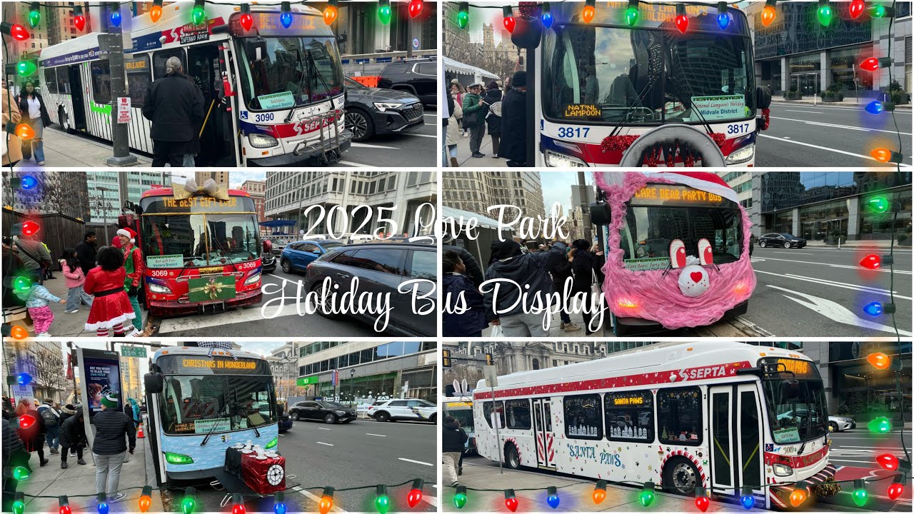 Septa Holiday Bus Display @ LOVE Park