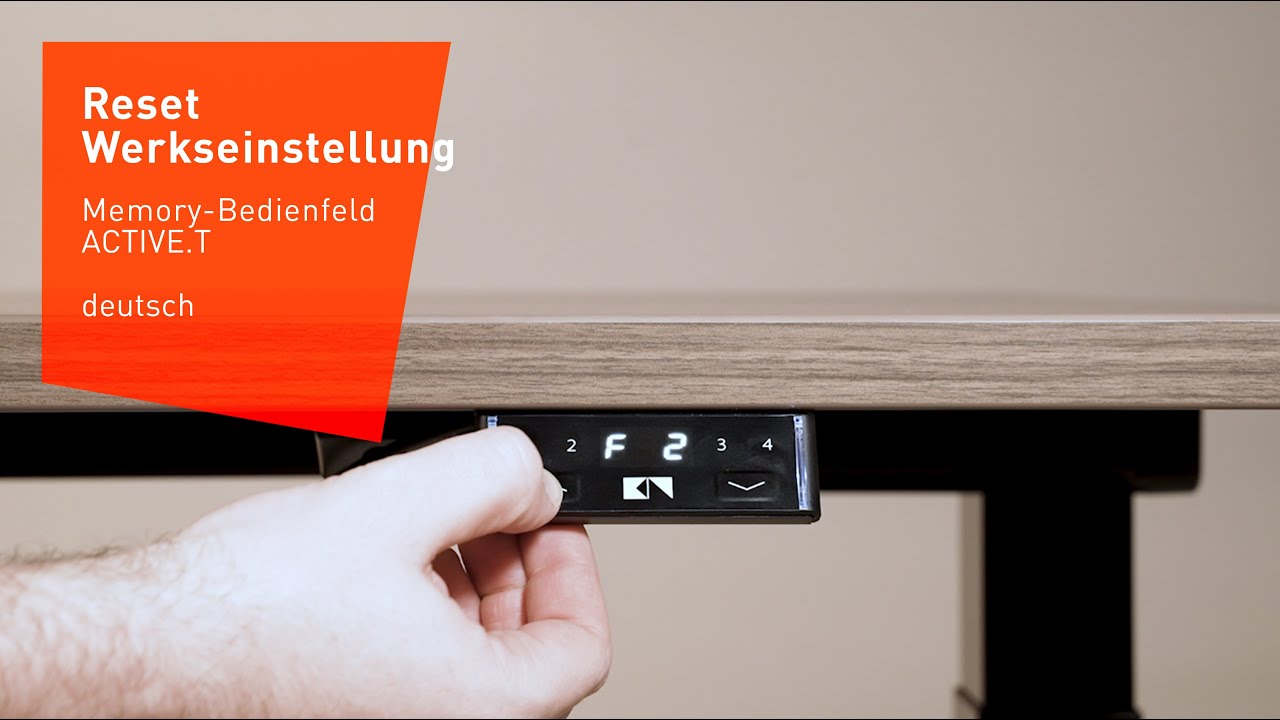 Reset auf Werkseinstellung für höhenverstellbaren Tisch ACTIVE.T