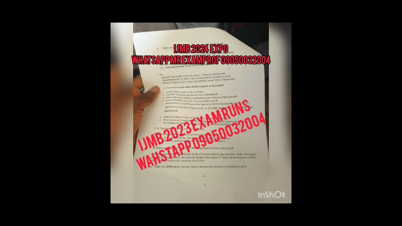 IJMB 2024 QUESTION AND ANSWERS NOW AVAILABLE