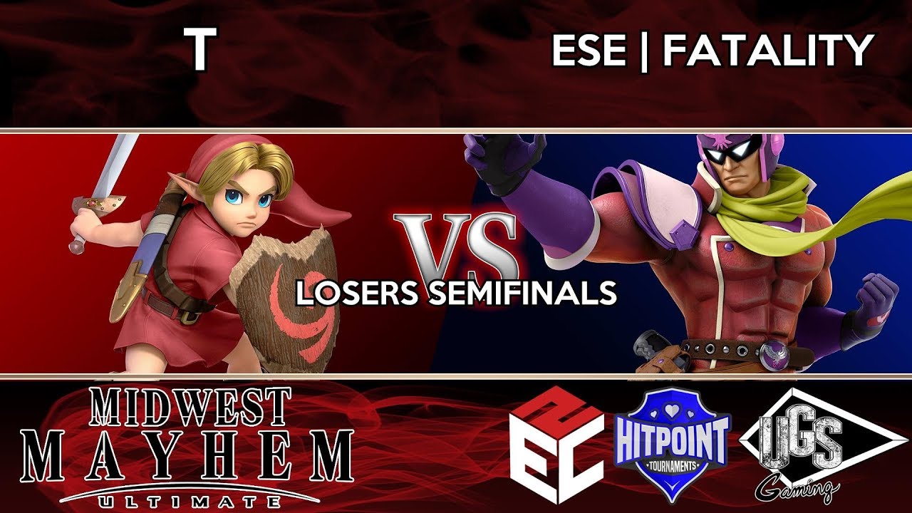 Midwest Mayhem Ultimate - Losers Semifinals - T (Young Link) Vs. ESE | Fatality (Captain Falcon)