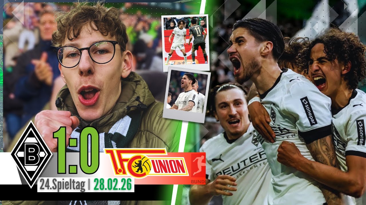 Gladbach vs. Union Berlin Highlights❤️‍🔥Last-Minute Treffer bringt Borussia den Sieg⚽️🚀