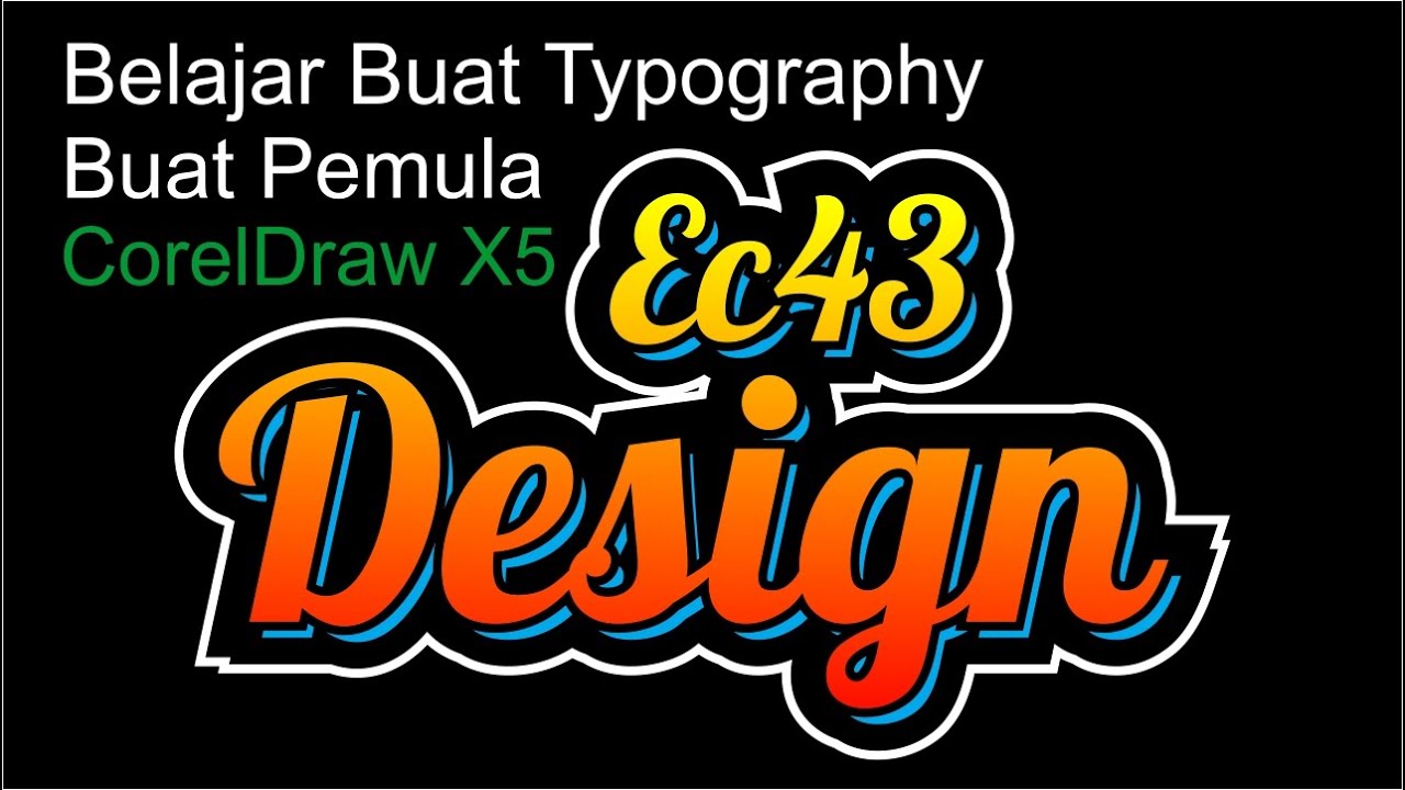 Cara membuat Tulisan typography sederhana di corelDraw untuk pemula | corelDRAW X5