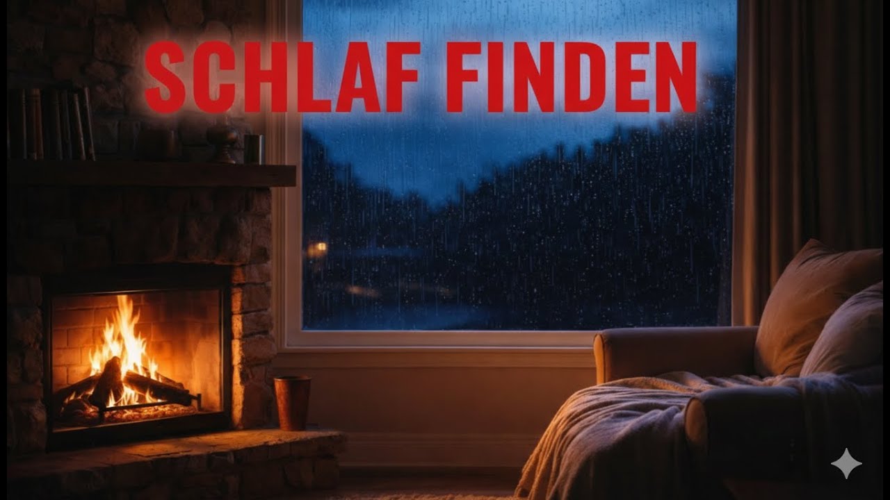 Tiefe Nachtruhe 🌙 Starker Regen & Kaminfeuer für tiefen Schlaf | NOXRUHE
