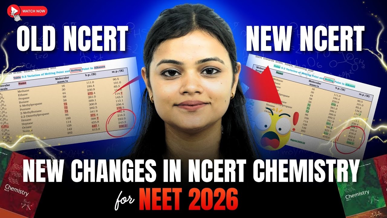 New Changes in NCERT Chemistry for NEET 2026 | NEET Chemistry | Must Watch