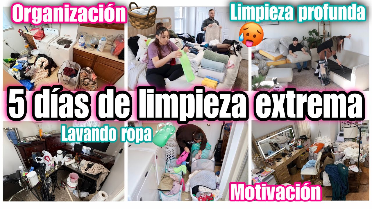 *NUEVO* 🧼 CINCO DÍAS DE LIMPIEZA EXTREMA 🥵 UN DESASTRE EN MI CASA🧺 MOTIVACIÓN PARA LIMPIAR TU CASA🪣🤩