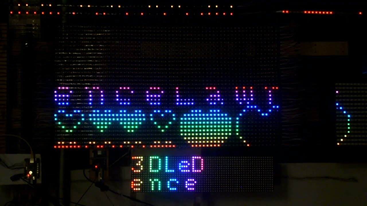 WS2812 Dot Matrix Demo-16-3：16*64  Animation(60 Led/m Strips VS FPCB 8*32x2x2 VS ..)