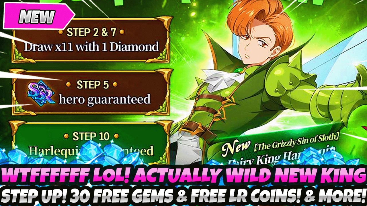 *WTFFFFF LOL!* ACTUALLY WILD NEW KING STEP UP! 30 FREE GEMS & FREE LR COINS! & More (7DS Grand Cross