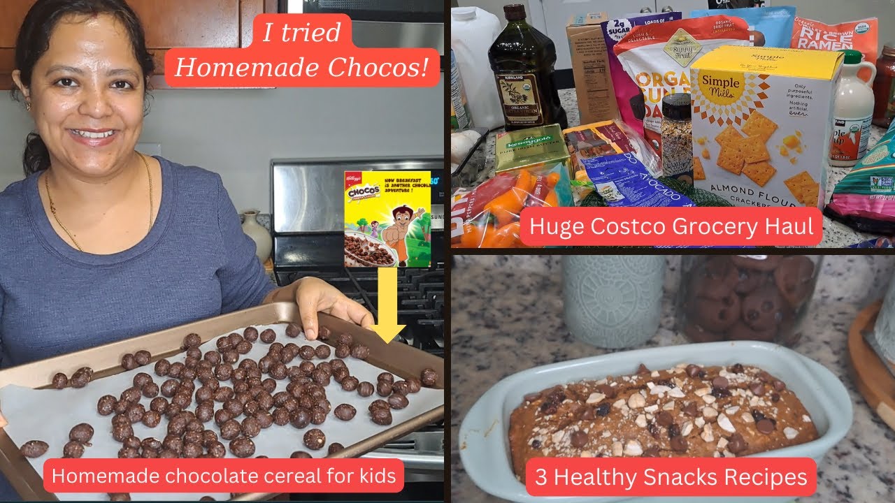 Costco Haul & Kids Snacks | Homemade Chocos, Cookies and Banana Bread  | Healthy Recipes for kids