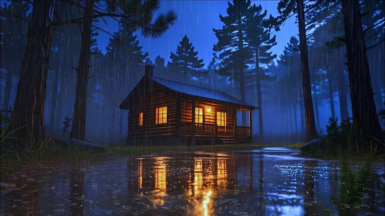 Deep Sleep During the Rainy Night – Heavy Rain Sounds to Sleep Fast & Beat Insomnia