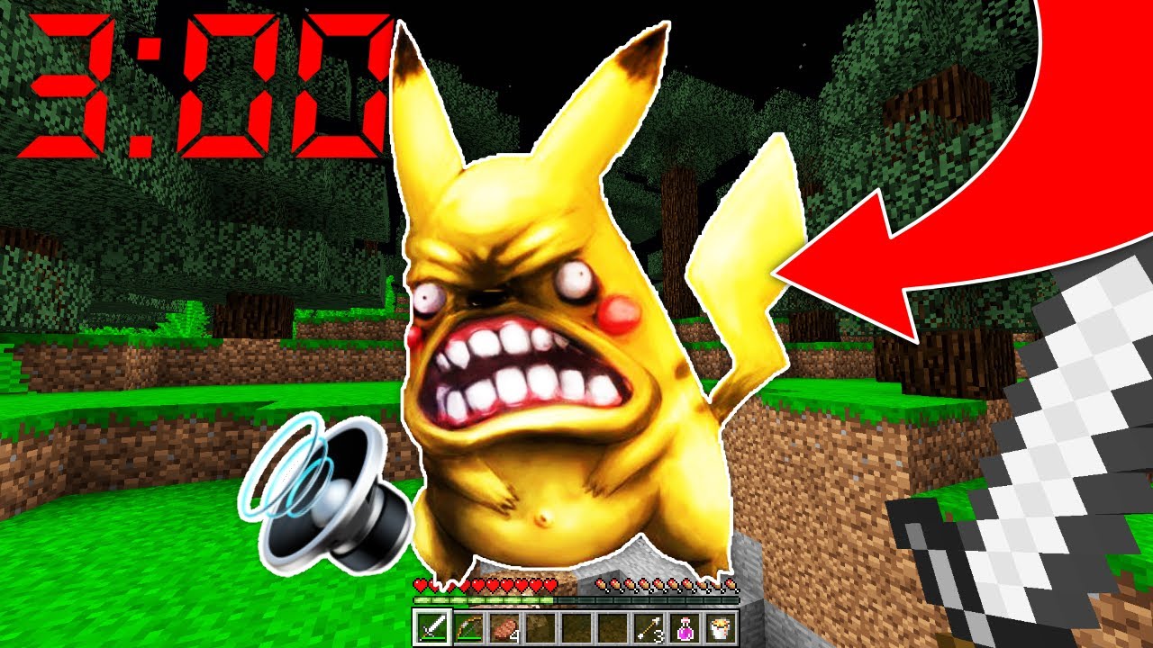 NE JAMAIS FAIRE SPAWN PIKACHU À 3H00 DU MATIN MINECRAFT ! IL PARLE 🔊 !
