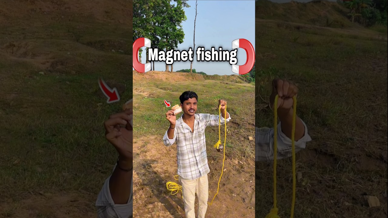 Magnet fishing 😱 #bengalivlog #minivlog #shortvideo