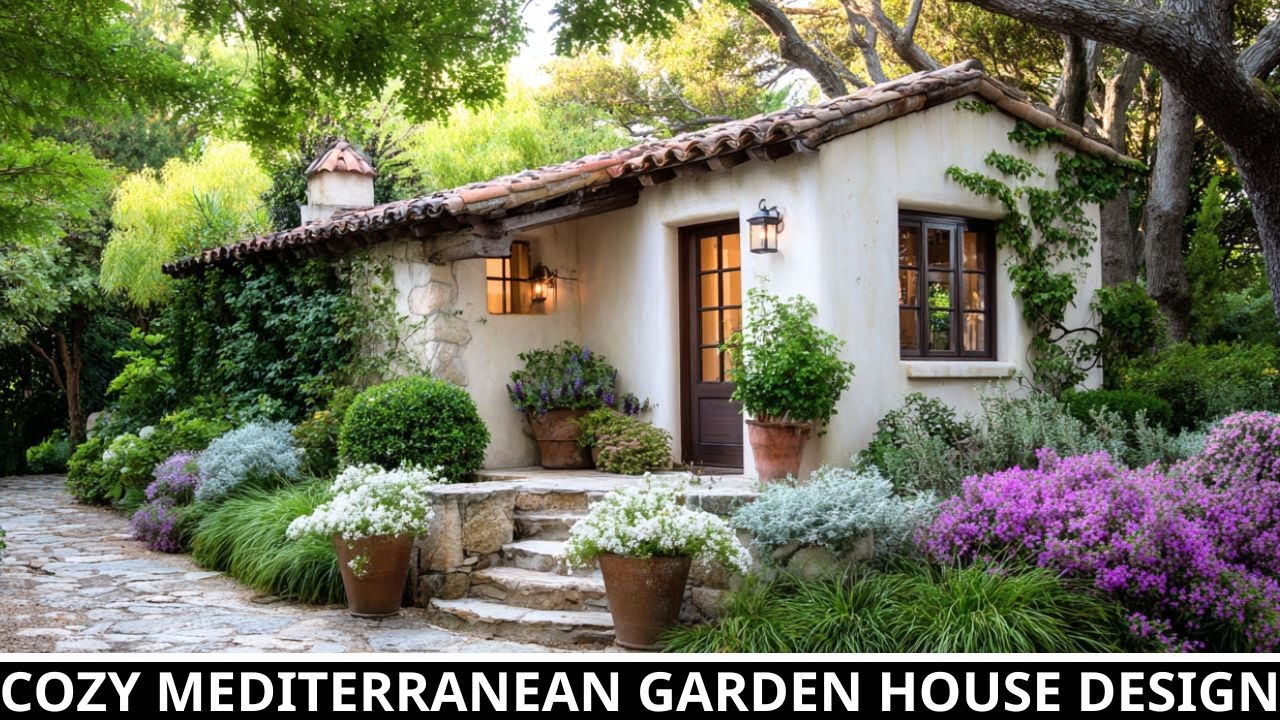 Tiny Mediterranean House Design Full of Greenery and Charm