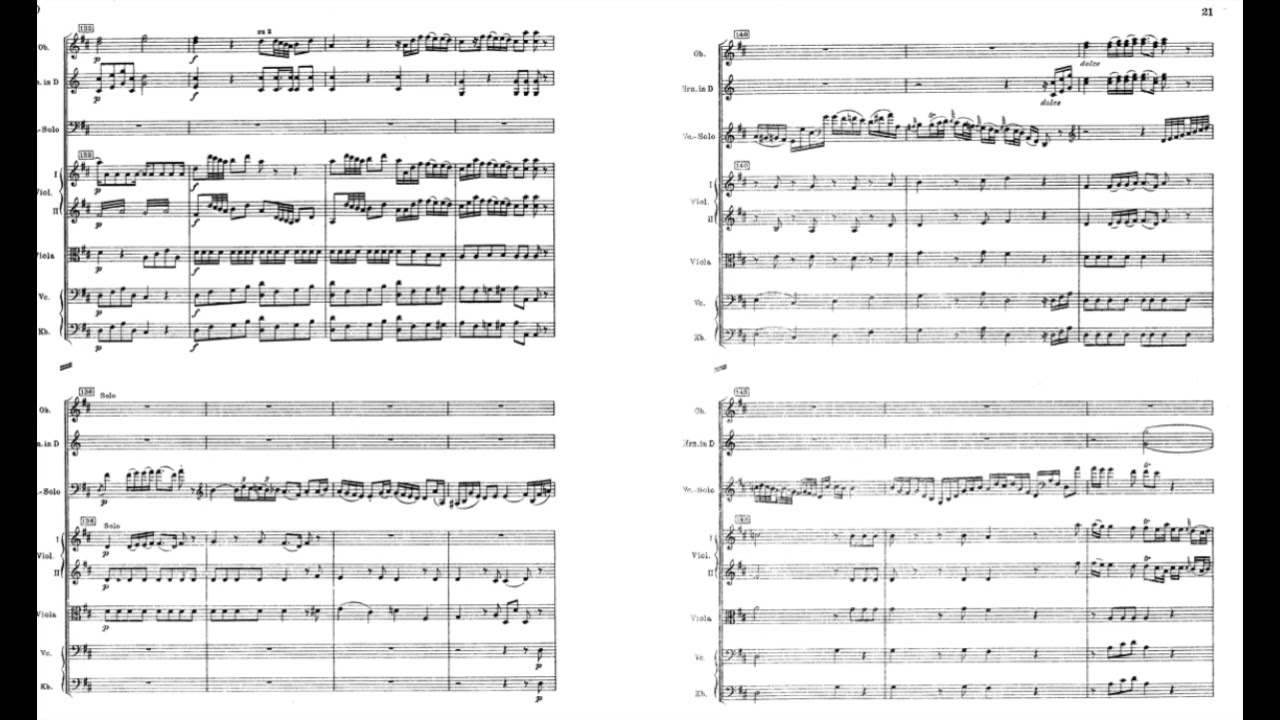 F. J. Haydn | Cello Concerto in D Major |  Score Video